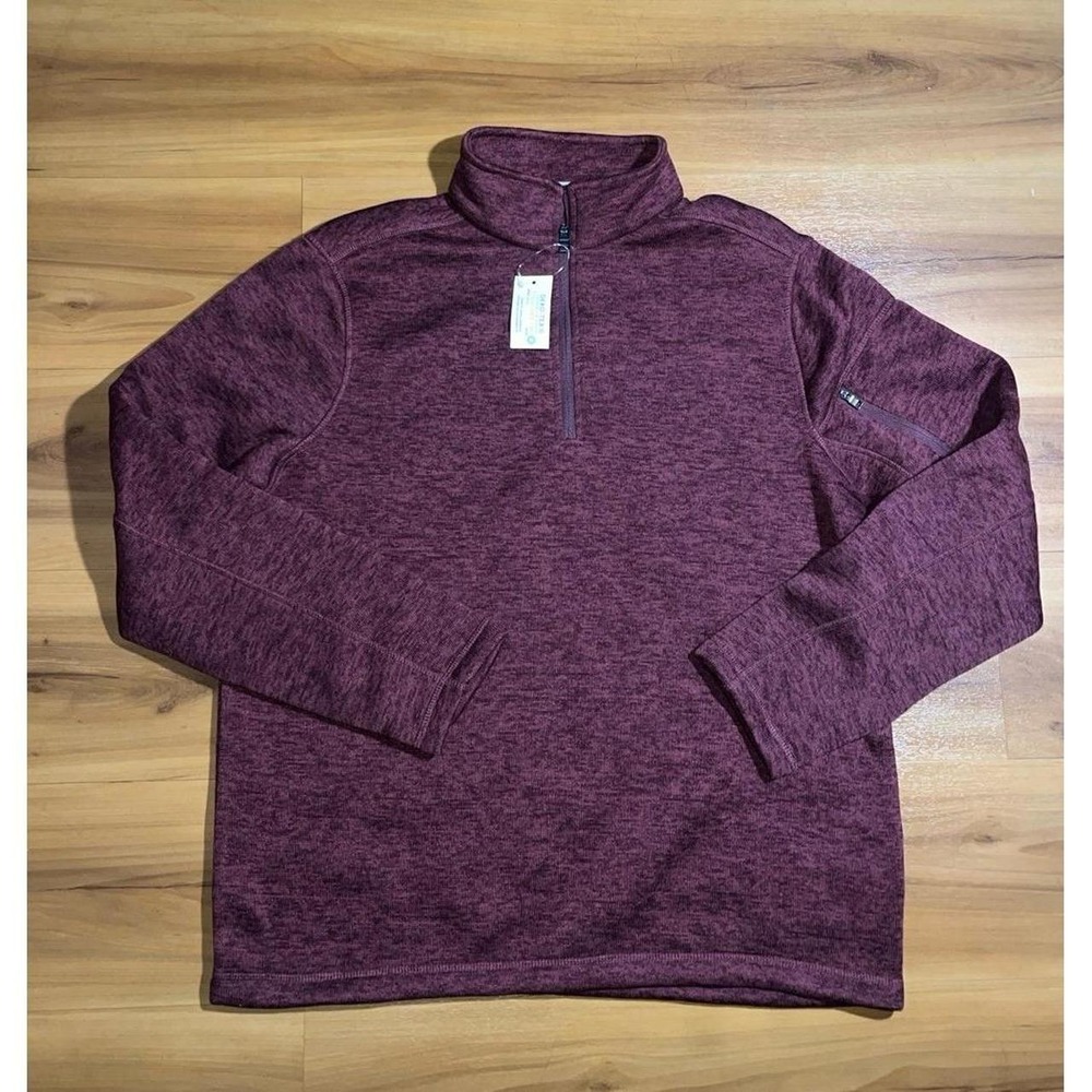 Mens Nwt Lands End Outfitters Quarter Zip Fleece Shirt Jacket Pullover